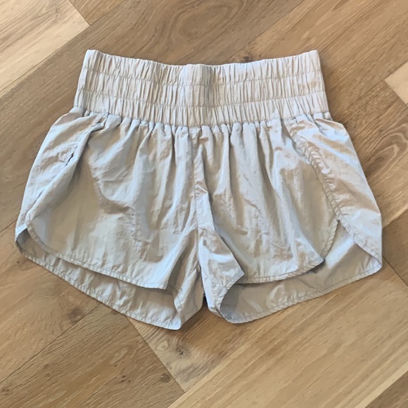 Altar’d State Revival High Waisted Athletic Shorts in Gray Shimmer Size Medium - Picture 3 of 13